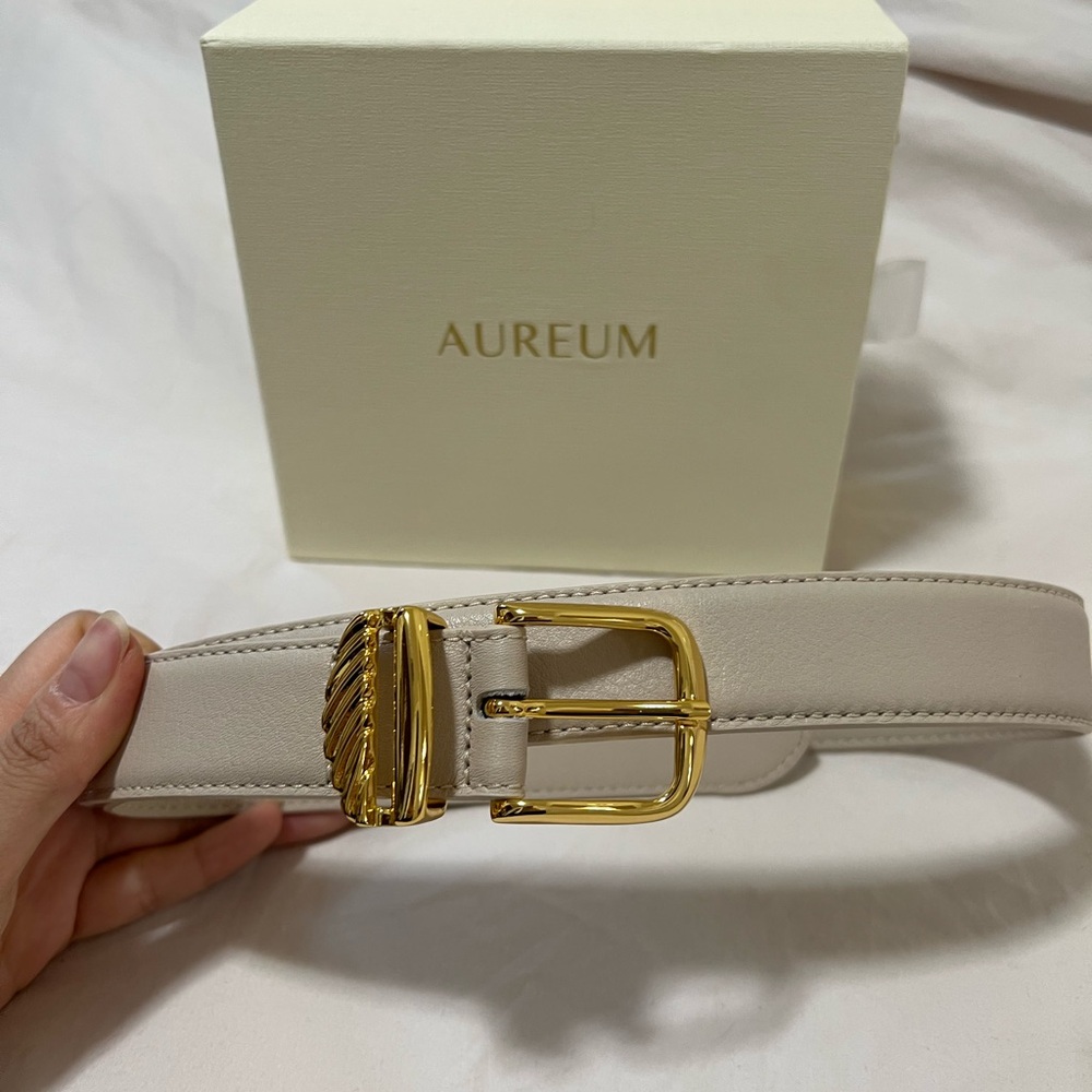 Aureum Collective #3 champagne and Gold Classic Belt